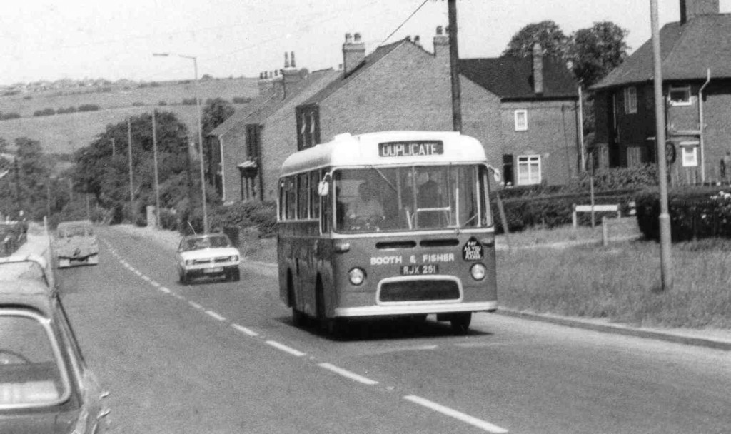 Booth & Fisher Bus at junction of Rotherham Road and Norwood Crescent