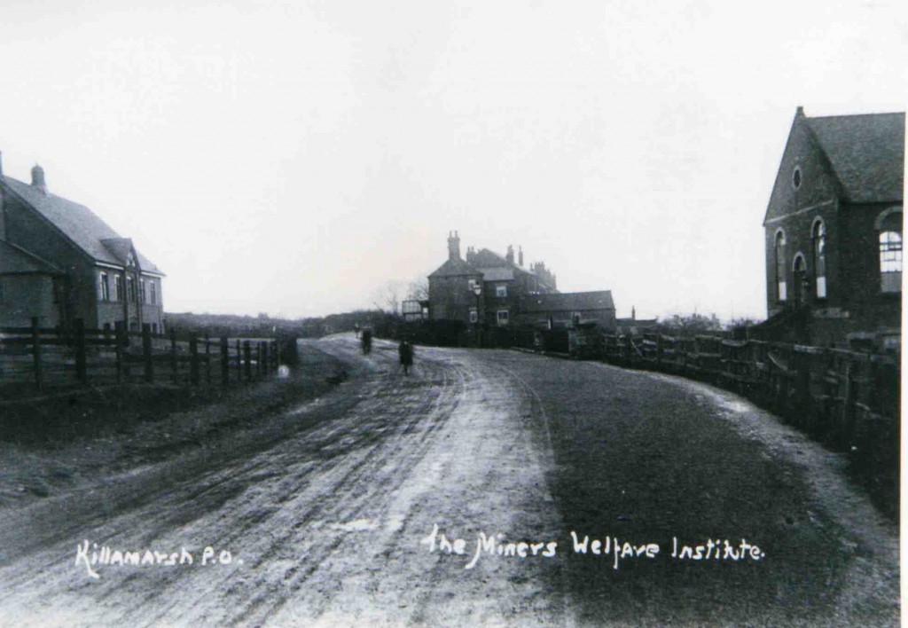 Kirkcroft Lane with Miners Welfare on left and the Methodist Churhc on
