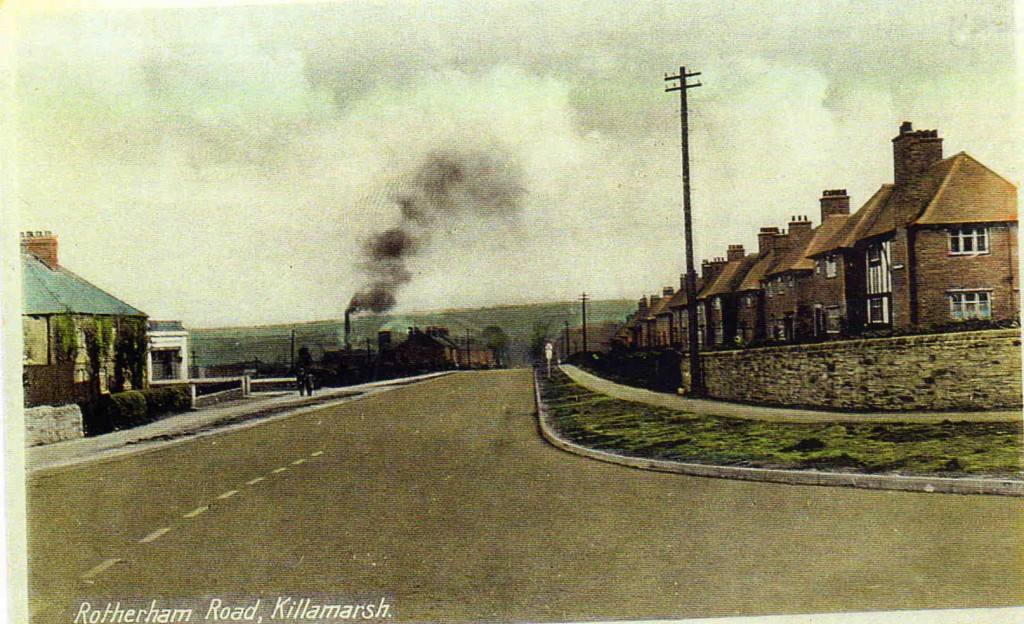 Rotherham Road houses on right were built about 1934. Photo courtesy